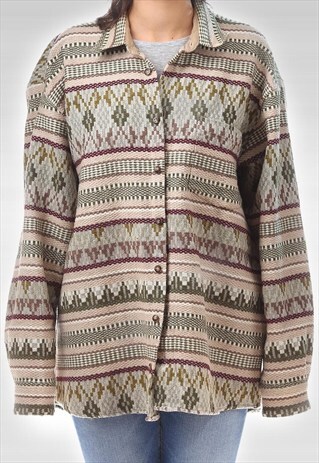 AZTEC PRINT WOOL SHIRT VINTAGE