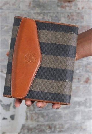VINTAGE RARE FENDI 80'S STRIPED ORGANISER DIARY