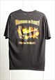 Vintage Hanes Warriors in Flight Crewneck Print T-shirt Blac