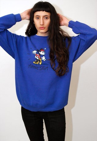 MINNIE MOUSE SWEATSHIRT (L) VINTAGE 90S DISNEY JUMPER TOP