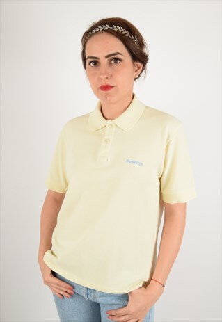 VINTAGE BURBERRYS POLO T-SHIRT MADE IN ENGLAND (2341)