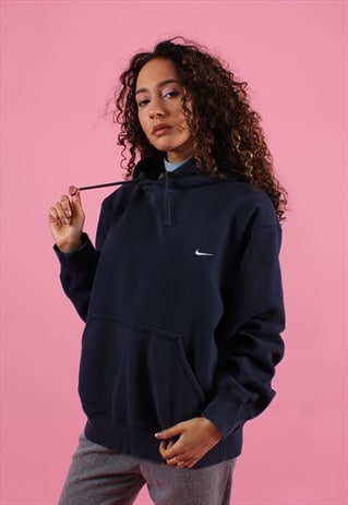 NAVY NIKE EMBROIDERED HOODIE