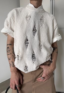 Men's Design brushed hole knit sweater SS2023 VOL.2