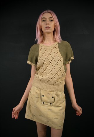 DIAMOND KNIT TOP