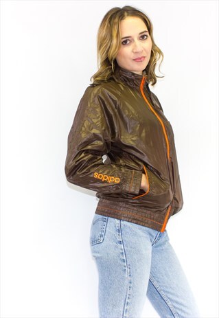 RARE ADIDAS BROWN WINDBREAKER