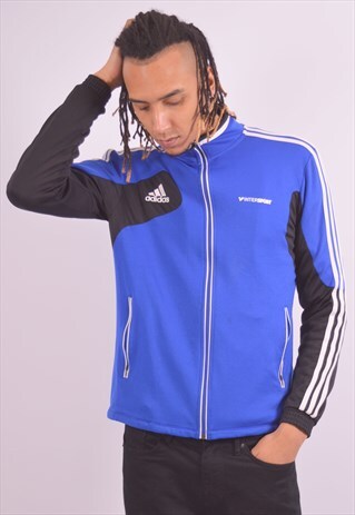 VINTAGE ADIDAS TRACKSUIT TOP JACKET BLUE