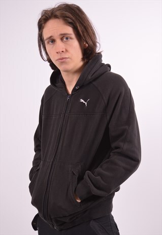 VINTAGE PUMA HOODIE SWEATER BLACK