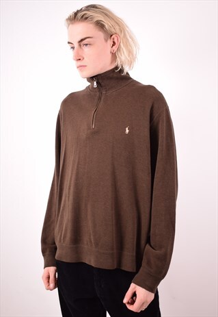 POLO RALPH LAUREN MENS VINTAGE SWEATSHIRT JUMPER MEDIUM 90S