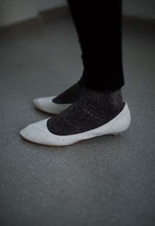 VINTAGE 60'S LEATHER WHITE SHOES