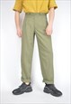 VINTAGE GREEN CLASSIC STRAIGHT SUIT TROUSERS