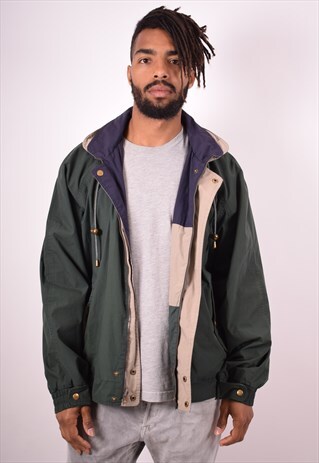 GANT MENS VINTAGE RIVERSIBLE JACKET XL GREEN 90S