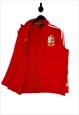 ADIDAS BRITISH AND IRISH LIONS TRACK JACKET IN RED SIZE XL