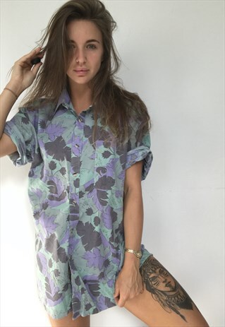 PATTERNED OVERSIZED RETRO VINTAGE UNISEX FESTIVAL SHIRT
