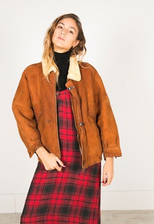 VINTAGE 80S WINTER SHEEPSKIN COAT / R078