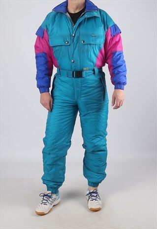 VINTAGE FULL SKI SUIT SNOW XS 36" (A9DQ)