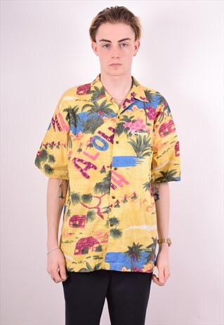MENS VINTAGE BUDWEISER SHIRT LARGE MULTI 90S