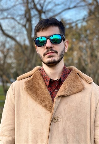 VINTAGE 80'S BEIGE COZY COAT