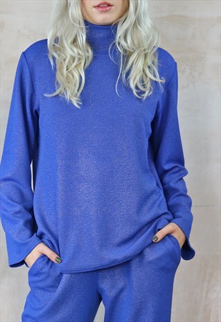 BLUE N GOLD SPARKLE JUMPER
