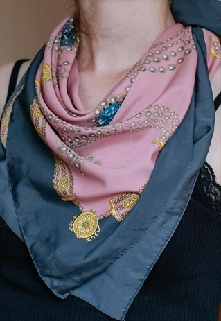 VINTAGE 80S BARROCO PINK SCARF