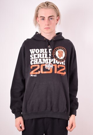MAJESTIC MENS VINTAGE SF GIANTS HOODIE JUMPER LARGE 90S