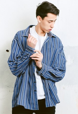 VINTAGE 90S PATTERNED CORDUROY SHIRT