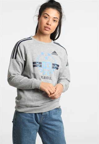90S ADIDAS PRINT LOGO SWEATSHIRT