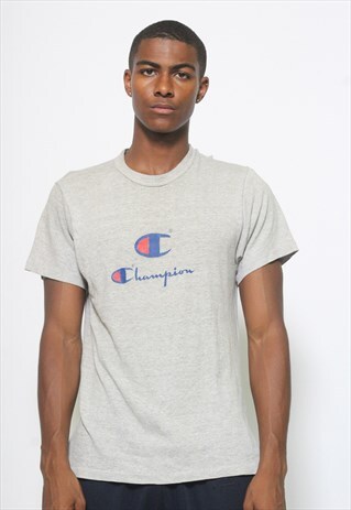 VINTAGE CHAMPION SPELL OUT T-SHIRT