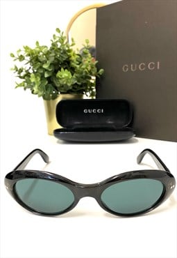 GG 2413/N/S Gucci Round Dark Transparent Copper Sunglasses