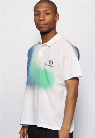VINTAGE SERGIO TACCHINI LOGO POLO SHIRT WHITE