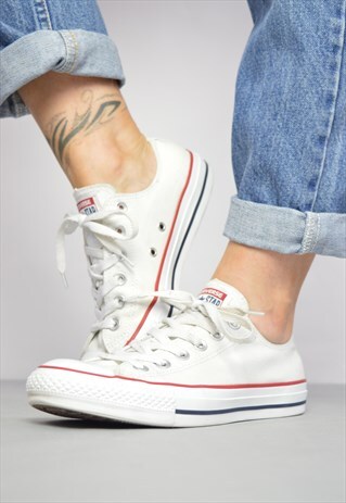 VINTAGE 90S CONVERSE WHITE OX SHOES PREPPY RETRO FESTIVAL