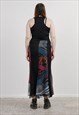 VINTAGE Y2K LEGATTE MAXI PURPLE&BLACK SLEEVELESS DRESS L/XL