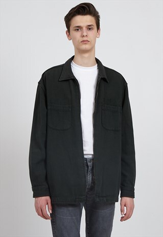 VINTAGE GREEN DIESEL LONG SLEEVE ZIP SHIRT