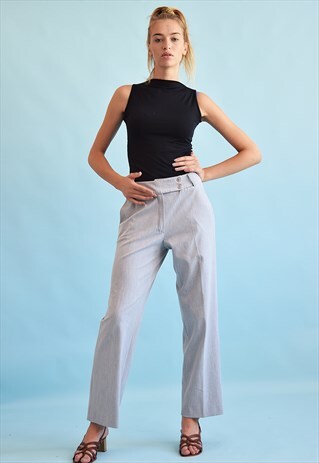 90'S RETRO CLASSY REGULAR WAIST NEUTRAL TROUSERS