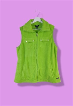 Vintage Chaps Fleece Vest in Green L