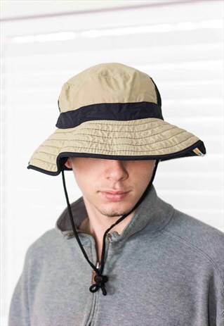 VINTAGE WIDE BUCKET HAT 90S ONE SIZE 3.4