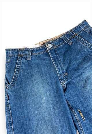 ONeill Vintage Y2K Blue denim shorts Detailed button 