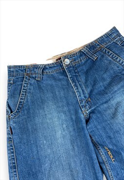 ONeill Vintage Y2K Blue denim shorts Detailed button 