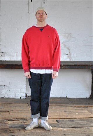 VINTAGE 90S TOMMY HILFIGER CREST LOGO SWEATER