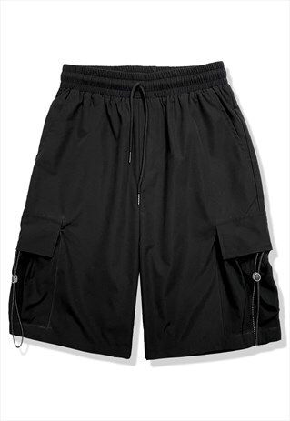 TRENDY LOOSE DRAWSTRING CARGO SHORTS