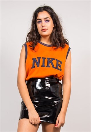 90'S VINTAGE NIKE ORANGE SPORTS VEST TOP T-SHIRT