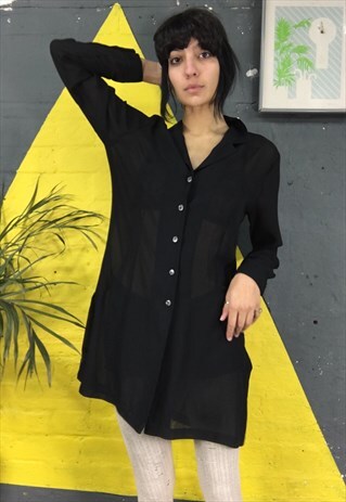 SHEER SHIRT DRESS