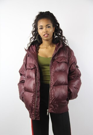 VINTAGE LEE MAROON AMAZING PUFFER JACKET