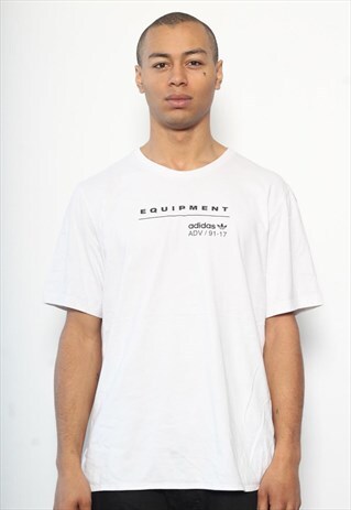 VINTAGE ADIDAS EQUIPMENT LOGO T-SHIRT WHITE