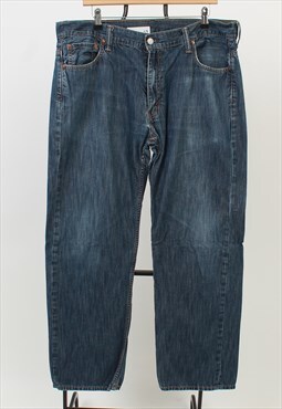 "Men's Vintage Levi's 569 Dark Blue Denim Jeans W36/L34