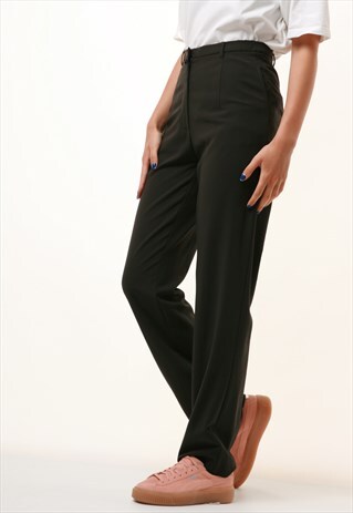 80S VINTAGE JIL SANDER HIGH WAISTED WOOL TROUSERS 1046