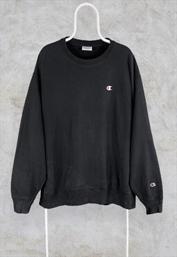 Vintage Black Champion Reverse Weave Sweatshirt XXL