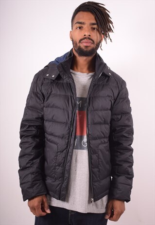 CHAMPION MENS VINTAGE PADDED JACKET XL BLACK 90S