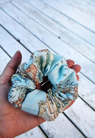 ATLAS MAP SCRUNCHIE