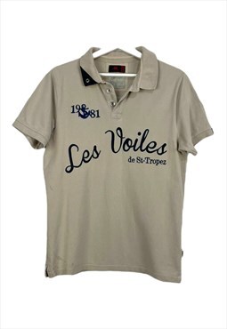 Vintage Kappa Les Voiles Polo Shirt in Brown M