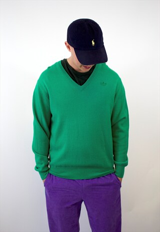 VINTAGE ADIDAS V-NECK JUMPER